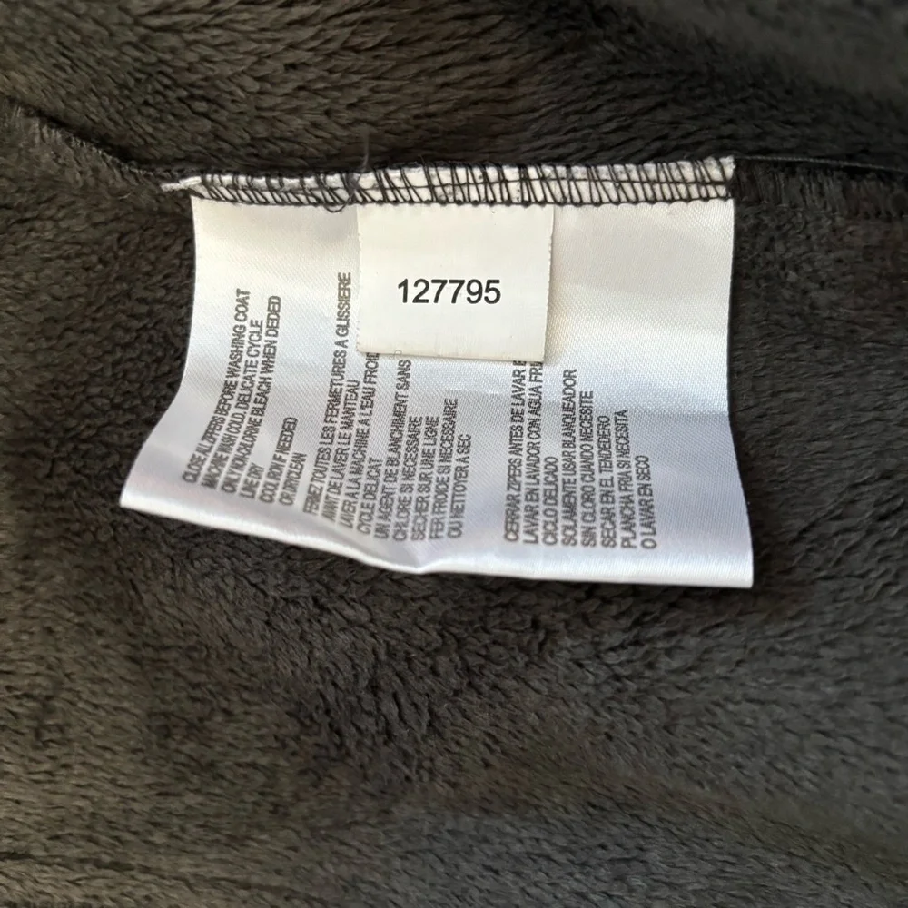 MICHAEL Michael Kors Belted Softshell Jacket in Dark Charcoal Grey Size Small